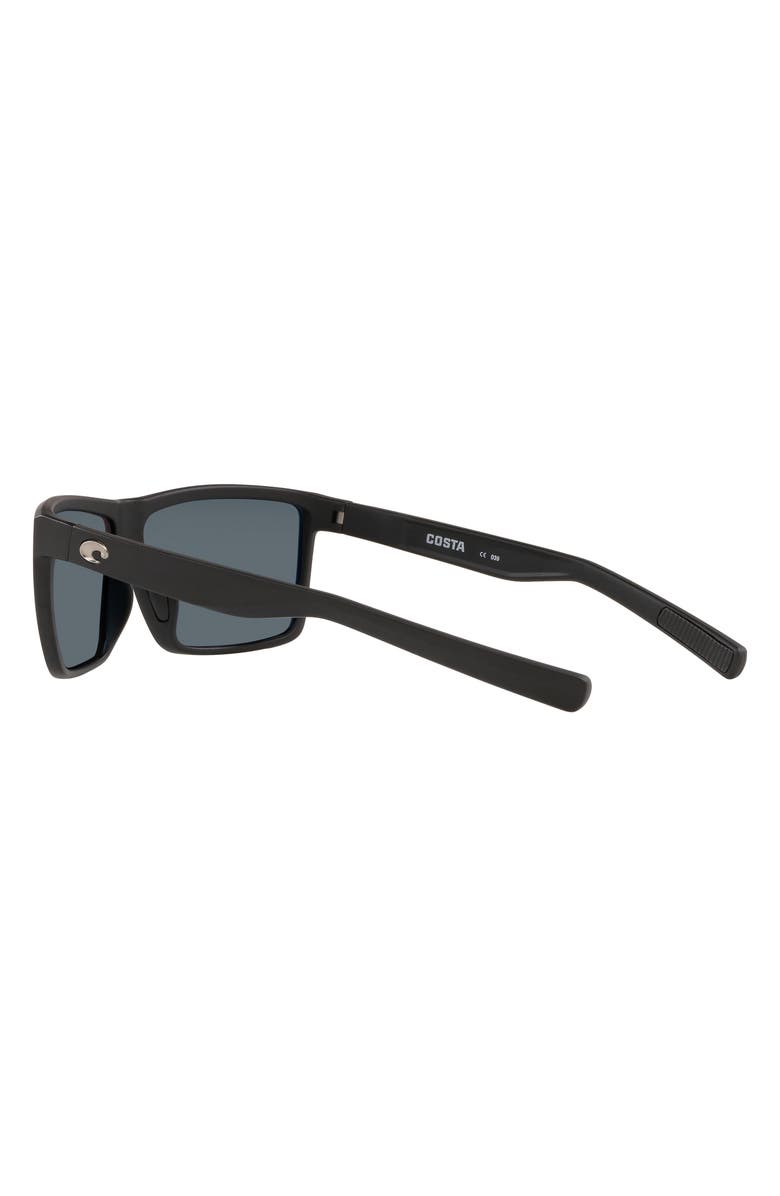 Costa Del Mar Rinconcito 60mm Polarized Rectangular Sunglasses, Alternate, color, Black