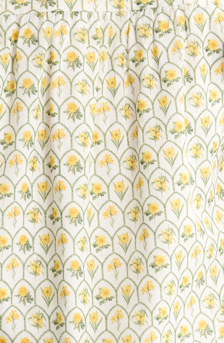 SUGARLIPS Jaimie Stripe Ramona Ruffle Cotton Top, Alternate, color, White-Yellow