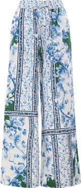 Agua Bendita Nader Print Wide Leg Cover-Up Pants