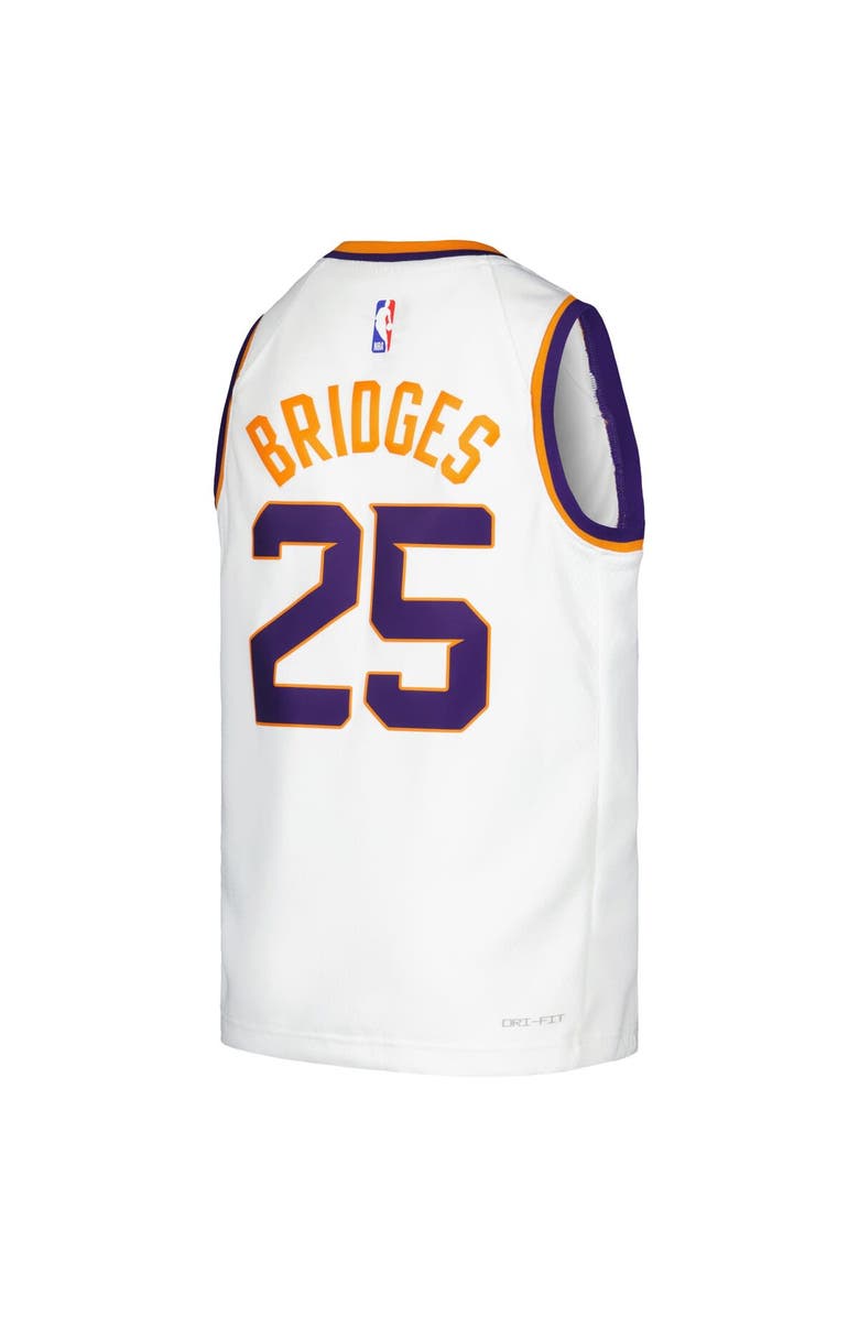 Nike Youth Nike Mikal Bridges White Phoenix Suns Swingman Jersey - Association Edition, Alternate, color, 