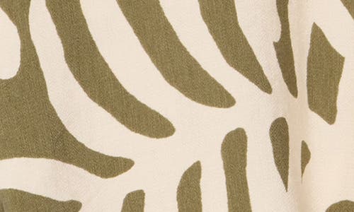 Sanctuary Baja Short Sleeve Tie Front Button-up Shirt In Palm Green