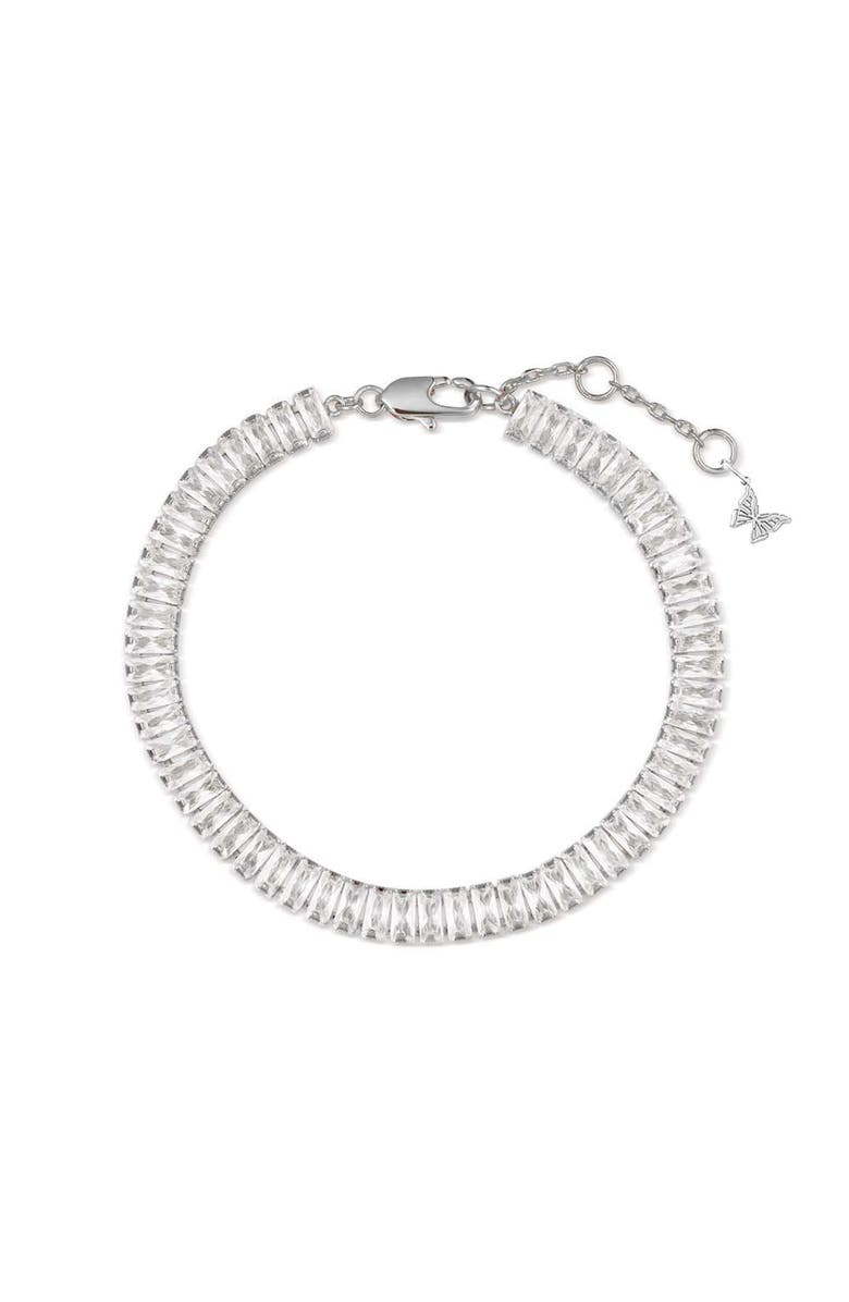 BY ADINA EDEN CZ Baguette Tennis Bracelet, Main, color, 