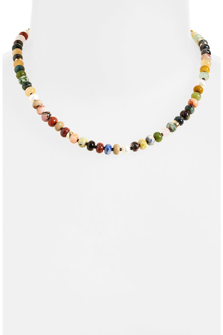 Samara Beaded Necklace, Alternate, color, GREEN MULTI