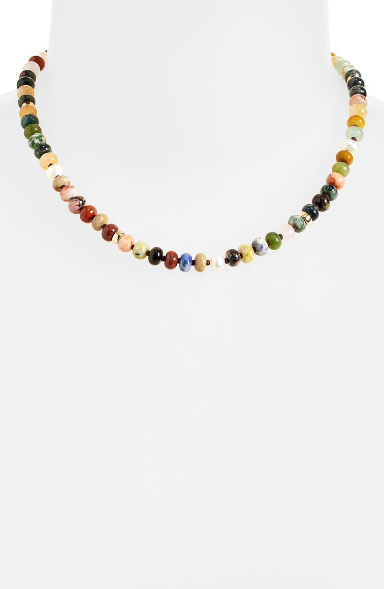 Éliou Samara Beaded Necklace, Alternate, color, Green Multi