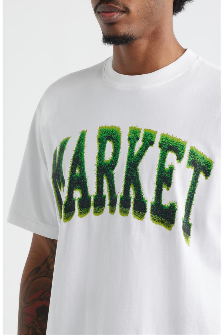 SMILEY® Take the Gold Arc Logo Graphic T-Shirt, Alternate, color, WHITE