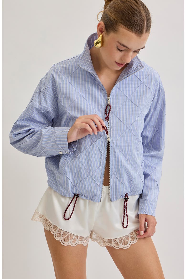 Riley Shirting Stripe Jacket, Alternate, color, LIGHT BLUE PLAID