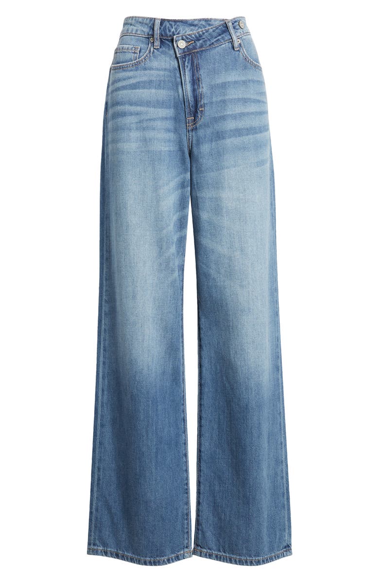 HIDDEN JEANS Crossover Wide Leg Jeans, Alternate, color, 