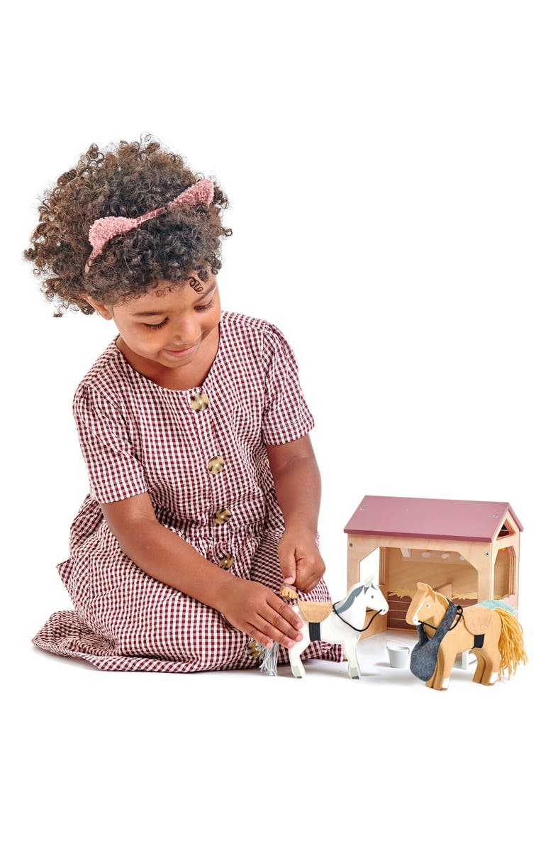Tender Leaf Toys The Stables Wooden Playset, Alternate, color, Multi