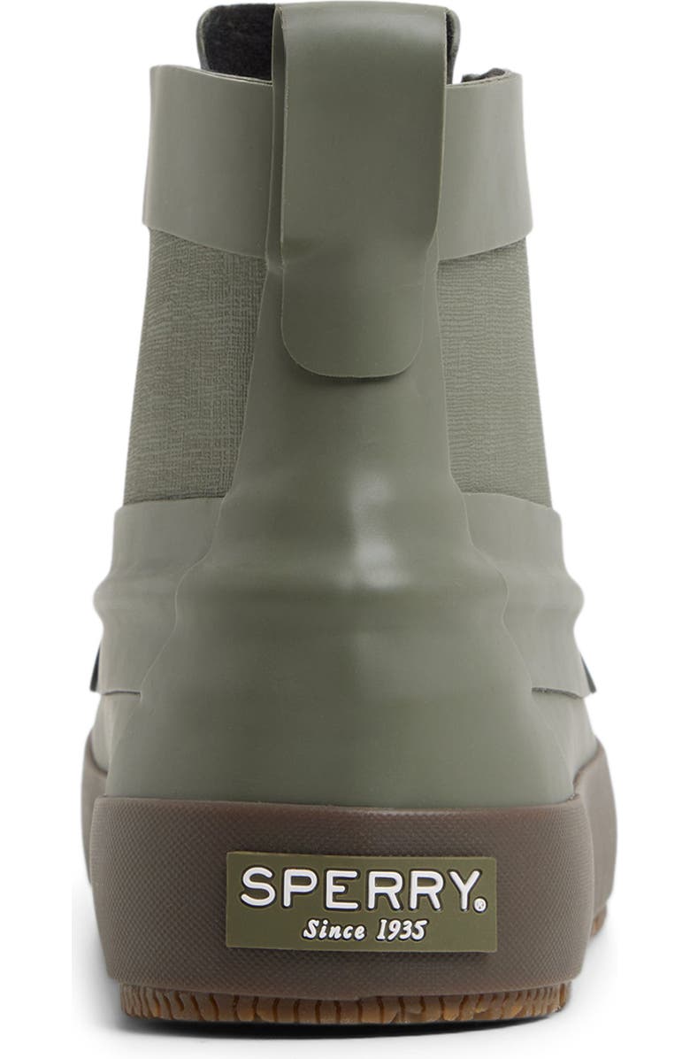 Sperry Sleet Lace-Up Rain Boot, Alternate, color, Olive