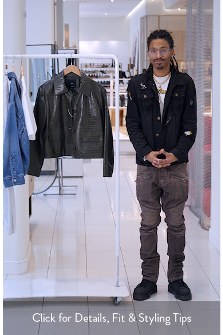 Nilo Croc Embossed Faux Leather Jacket video