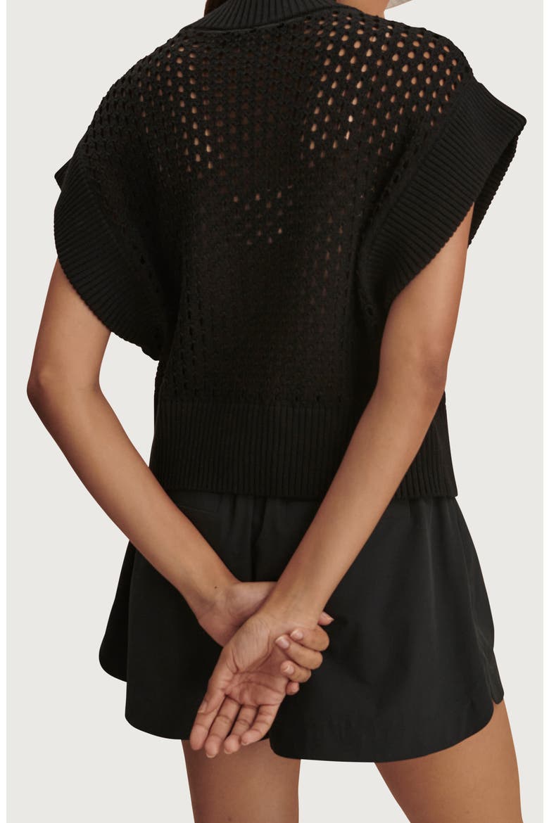 Gaines Half Zip Sweater, Alternate, color, BLACK
