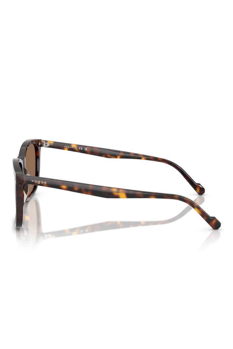 57mm Pillow Sunglasses, Alternate, color, DARK HAVANA