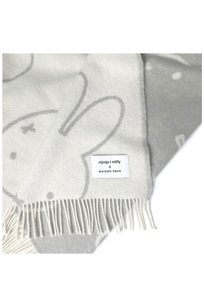 x Miffy Kids' Wool Blanket, Alternate, color, CLOUD WHITE