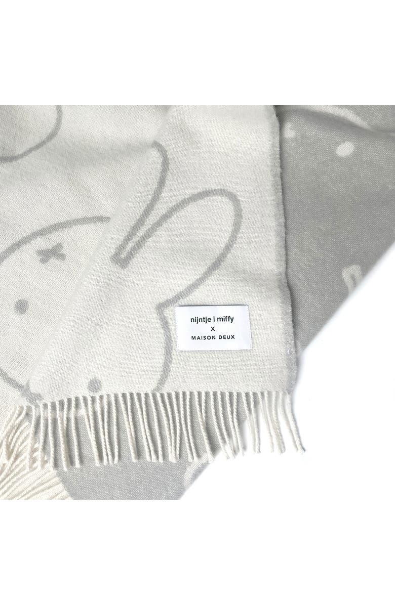 Maison Deux x Miffy Kids' Wool Blanket, Alternate, color, Cloud White