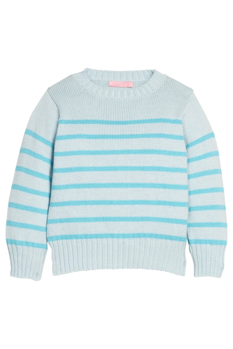 Kids' Knit Striped Sweater, Main, color, Aqua