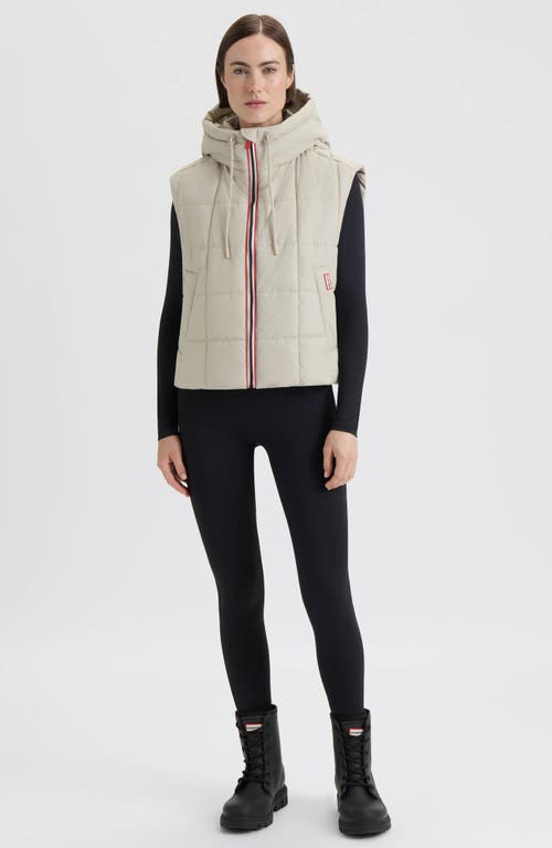 Hunter Lindsey Quilted Coated Water Repellent Vest In White