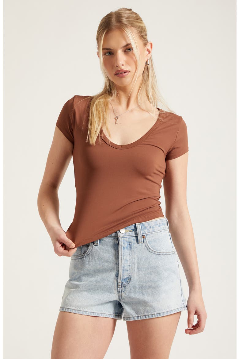 Ivy High Waist Denim Shorts, Alternate, color, LIGHT INDIGO