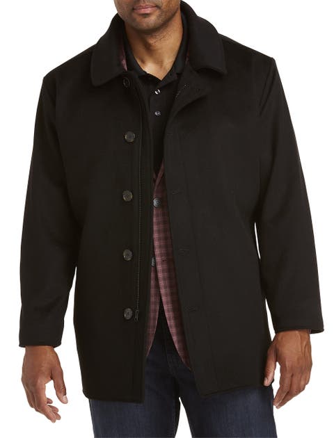Big & Tall Wool Blend Basic Overcoat