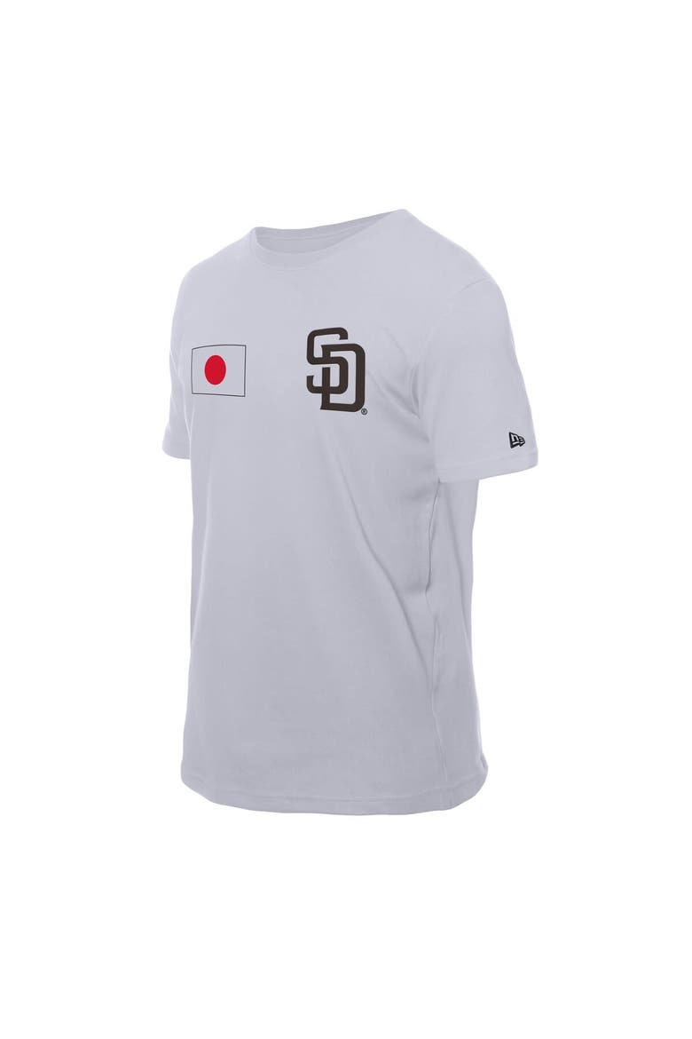 Men's New Era White San Diego Padres Japanese Flag T-Shirt, Alternate, color, White