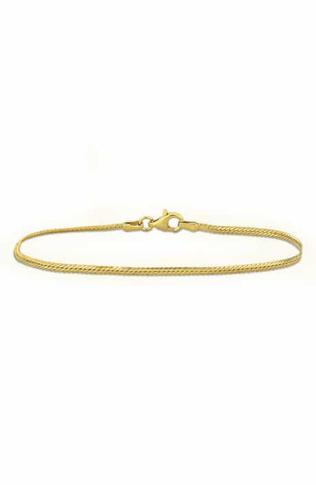 2mm Herringbone Chain Bracelet