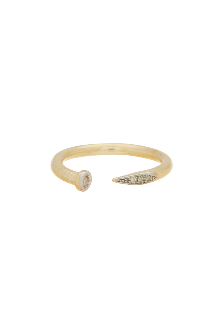 Pavé Diamond Ring - 0.06 ctw, Main, color, YELLOW