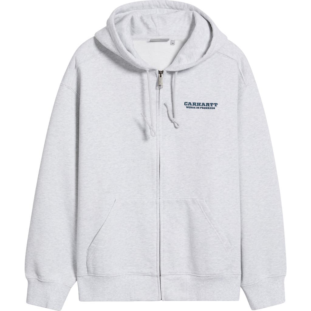 Carhartt Work In Progress Runaway Zip-up Hoodie In Ash Heather/malachite