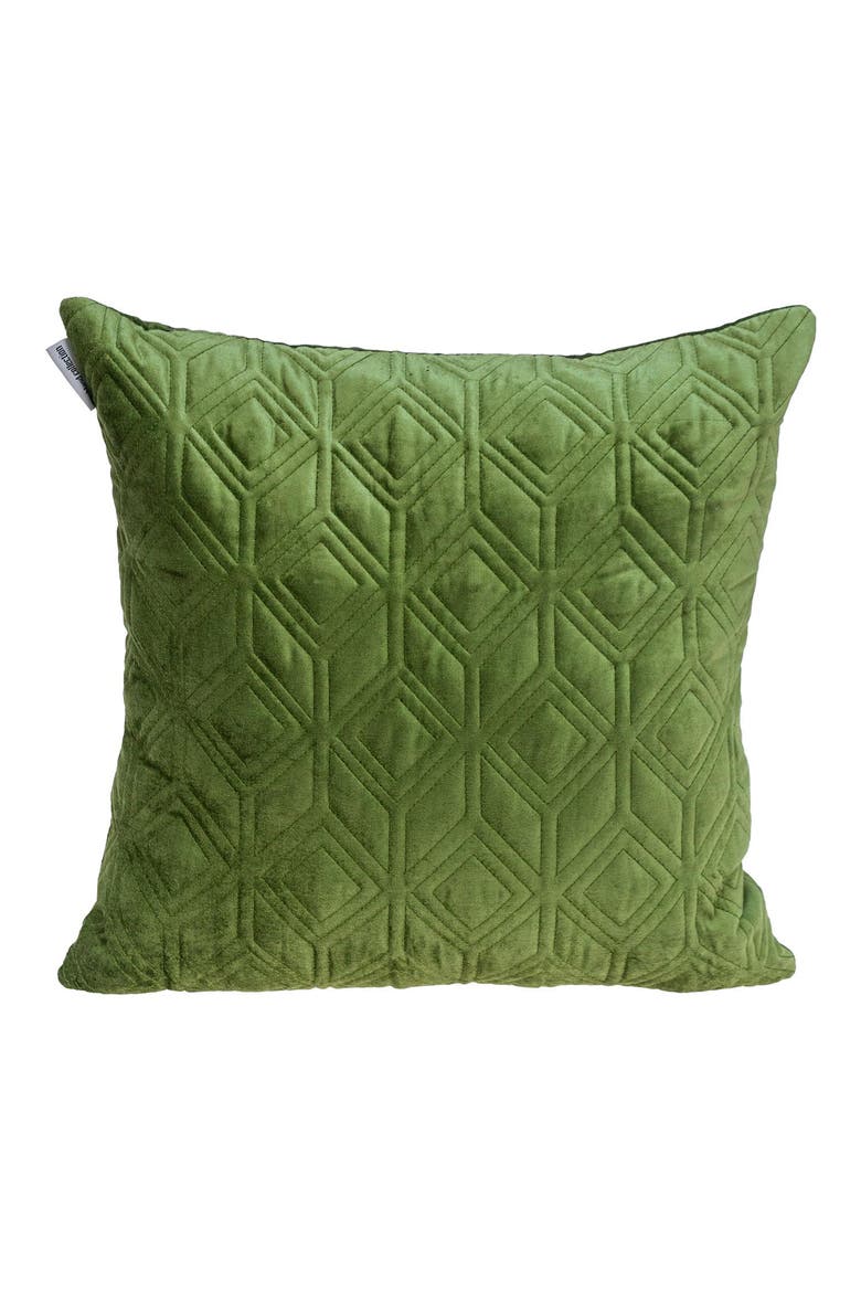 Tufted Velvet Throw Pillow, Main, color, OLIVE