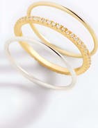 Mint & Lily Gold and Silver Stacking Ring Set