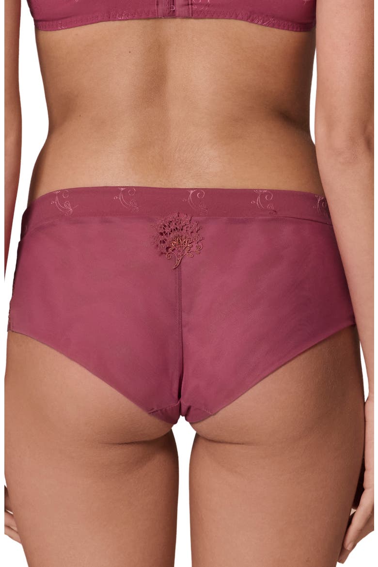 Wish Embroidered Boyshorts, Alternate, color, SANTAL PINK