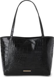 Brahmin Mona Croc Embossed Leather Tote