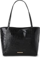Brahmin Mona Croc Embossed Leather Tote