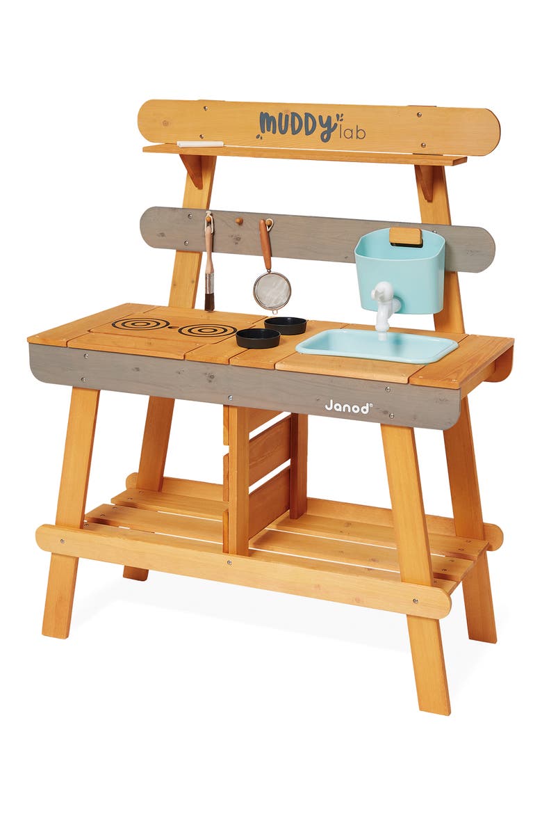 Muddy Lab Outdoor Kitchen Playset, Alternate, color, BROWN