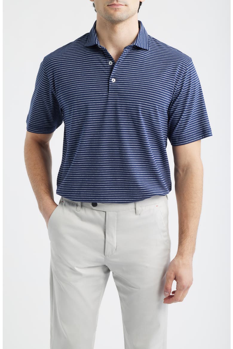 Crown Flex Pima Cotton Blend Polo, Main, color, NAVY
