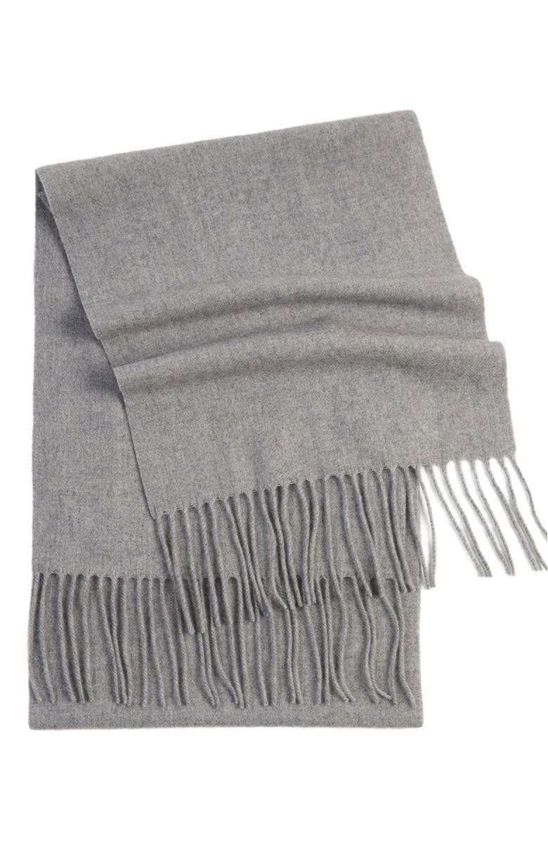 GOBI Mongolian Cashmere Cashmere Fringed Scarf, Alternate, color, Vapor Blue