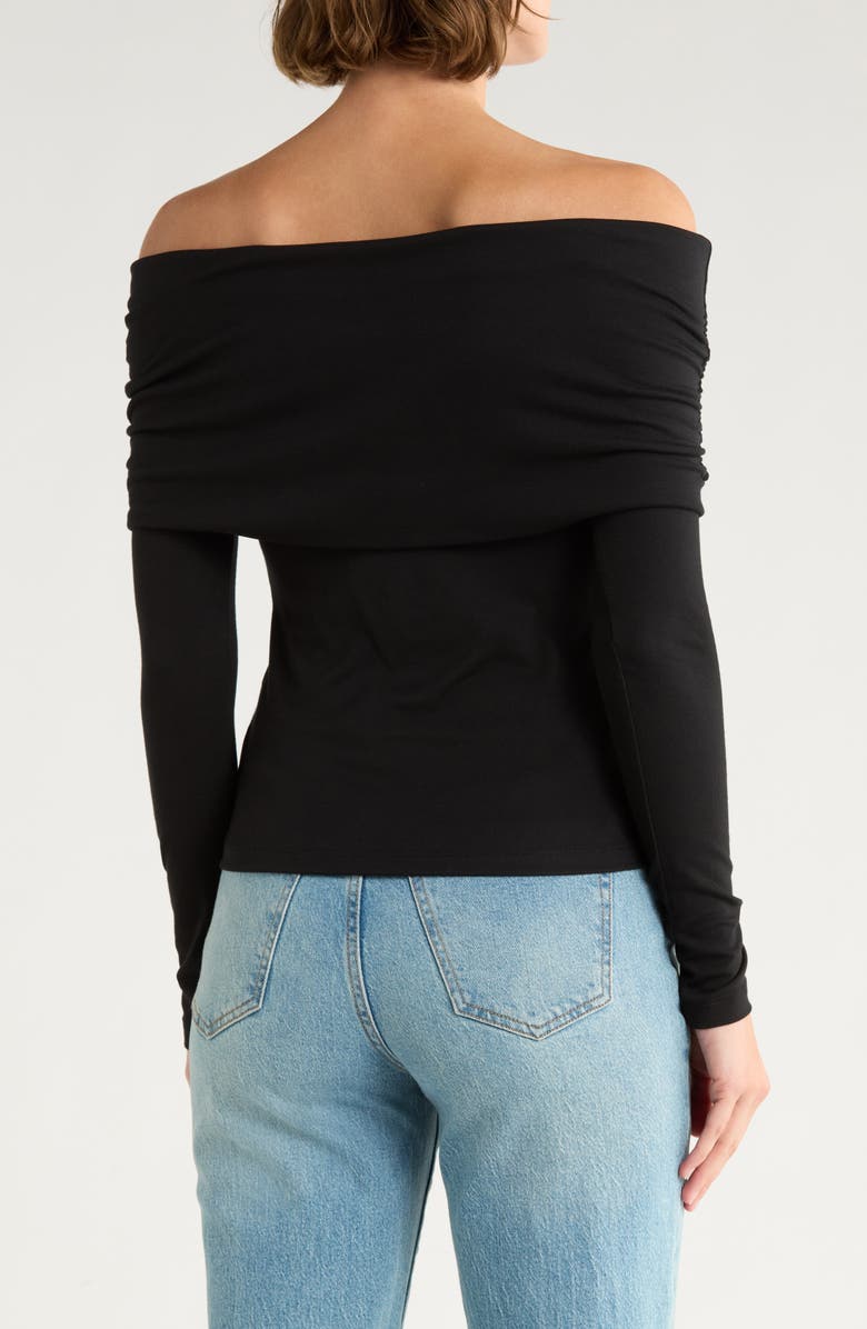 Elodie Off the Shoulder Top, Alternate, color, Black