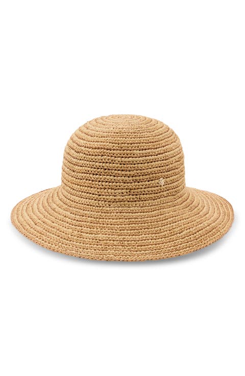 Evadine Packable Raffia Sun Hat