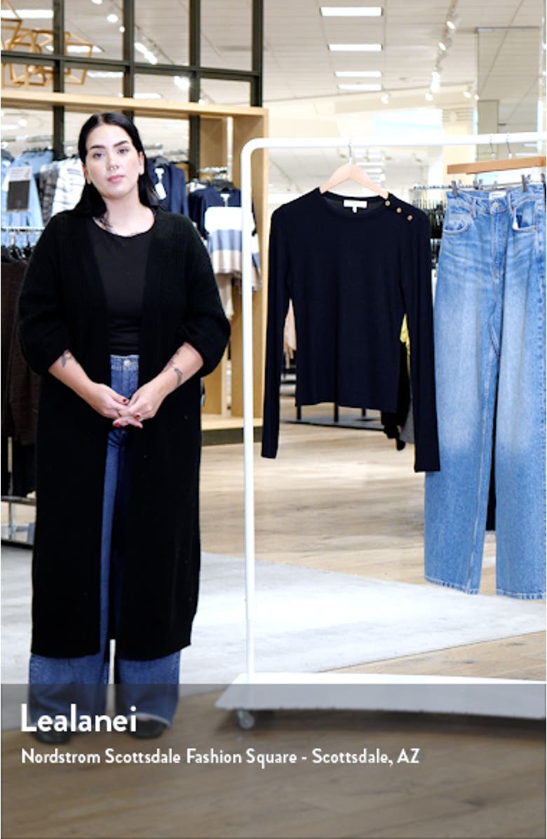 Long Sleeve Shoulder Button T-Shirt, sales video thumbnail