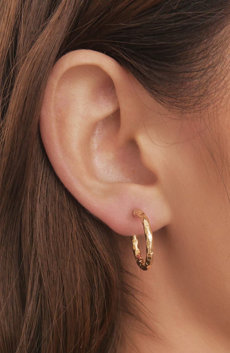 Bony Levy Hammered 14K Gold Hoops, Alternate, color, 