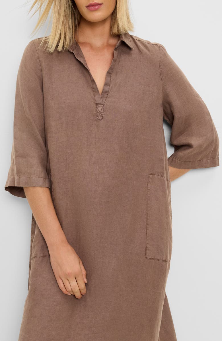 Michael Stars Briony Midi Shirtdress, Alternate, color, Quicksand