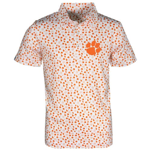 Garb Kids' Toddler  White Clemson Tigers Earnest Allover Print Polo