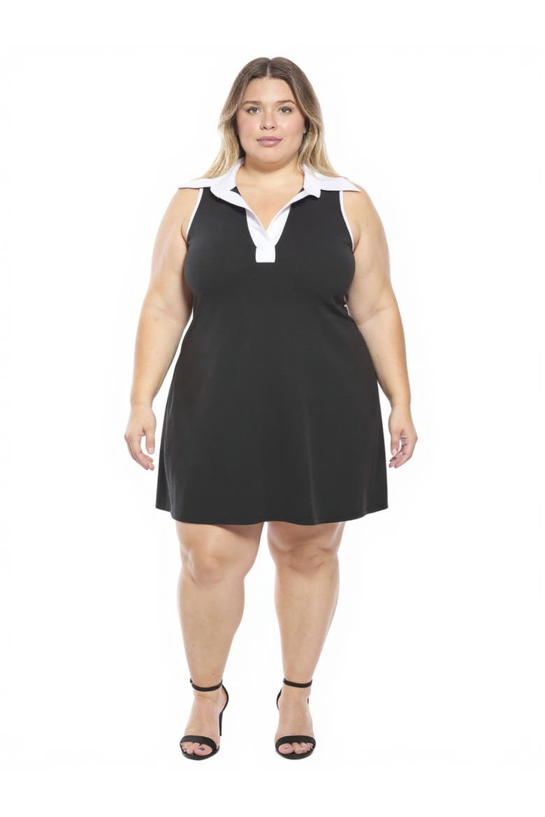 Womens Sleeveless Flared A-Line Mini Dress, Alternate, color, Black