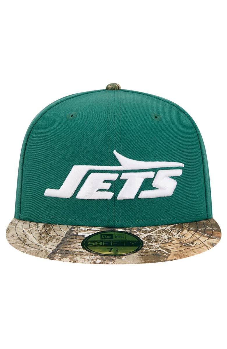 New Era Men's New Era Green New York Jets Active Two-Tone Camo 59FIFTY Fitted Hat, Alternate, color, Green