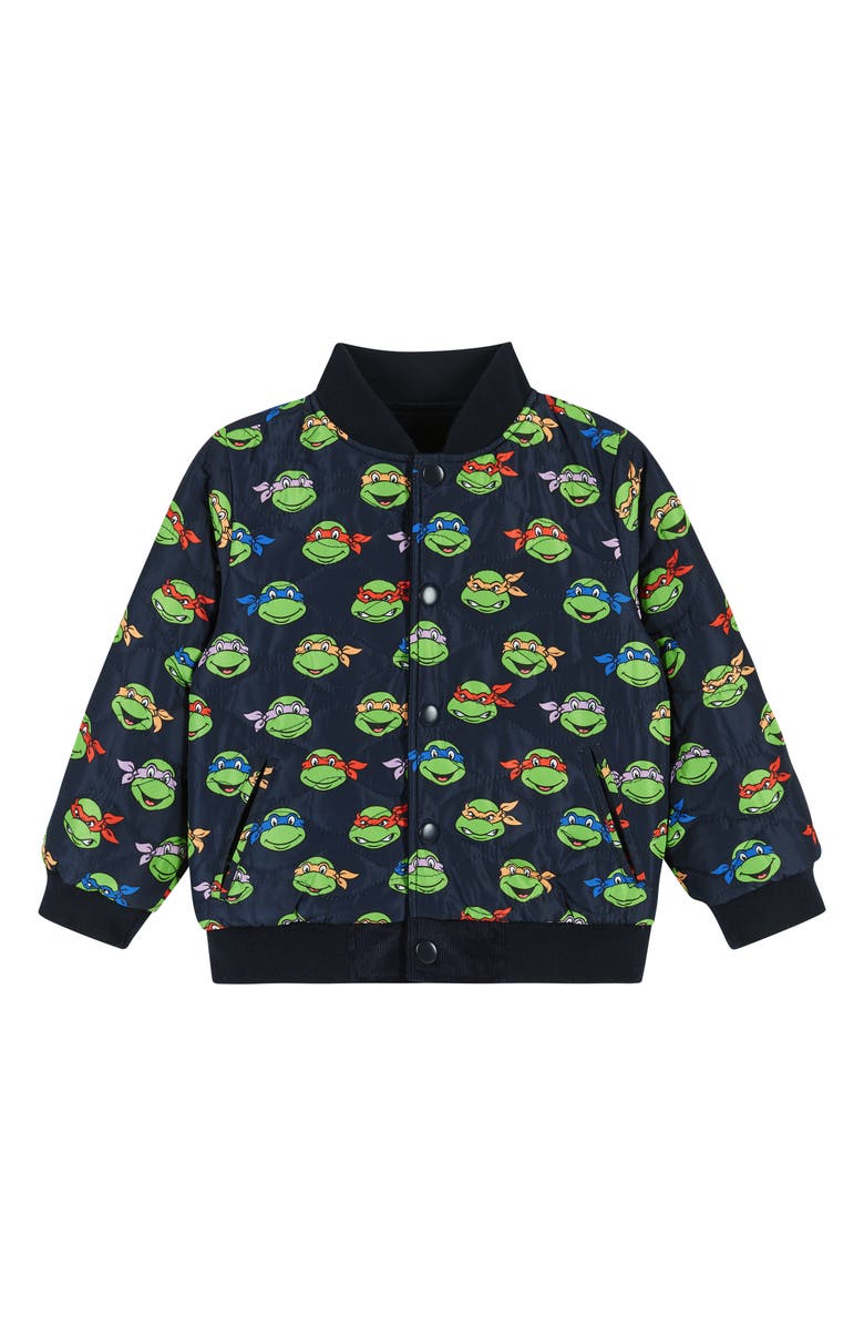 Andy & Evan x Teenage Mutant Ninja Turtles<sup>®</sup> Kids' Reversible Varsity Jacket, Alternate, color,