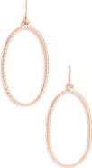 Karine Sultan Minimalist Oval Twist Drop Earrings