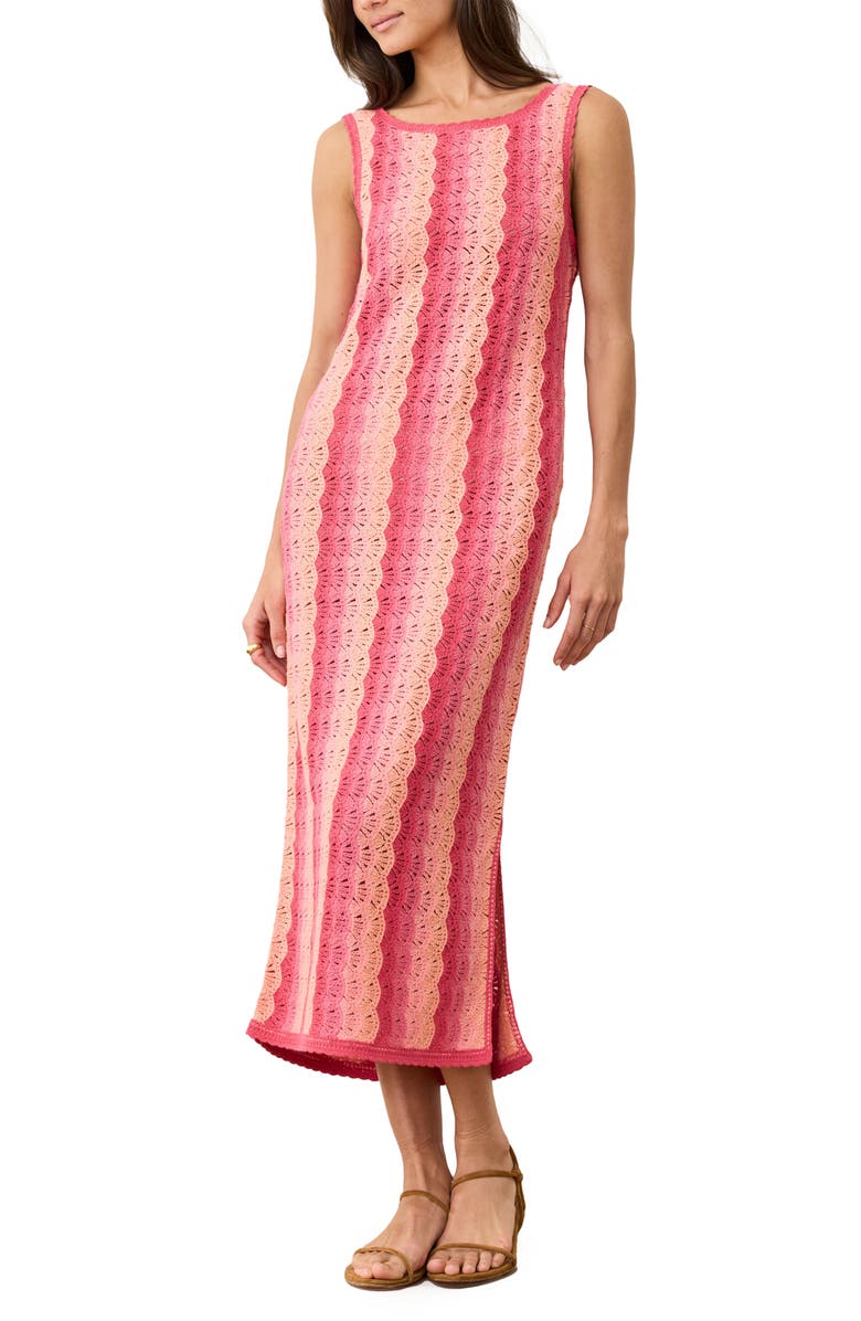 Marine Layer Mirage Sleeveless Midi Sweater Dress, Alternate, color, Hibiscus Multi