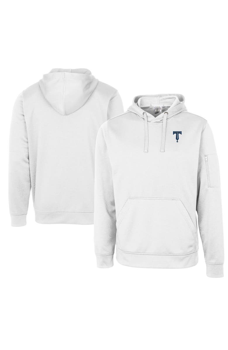 Cutter & Buck Unisex Cutter & Buck White Tulsa Drillers Clique Lift Eco Performance Pullover Hoodie Sweatshirt, Main, color, 