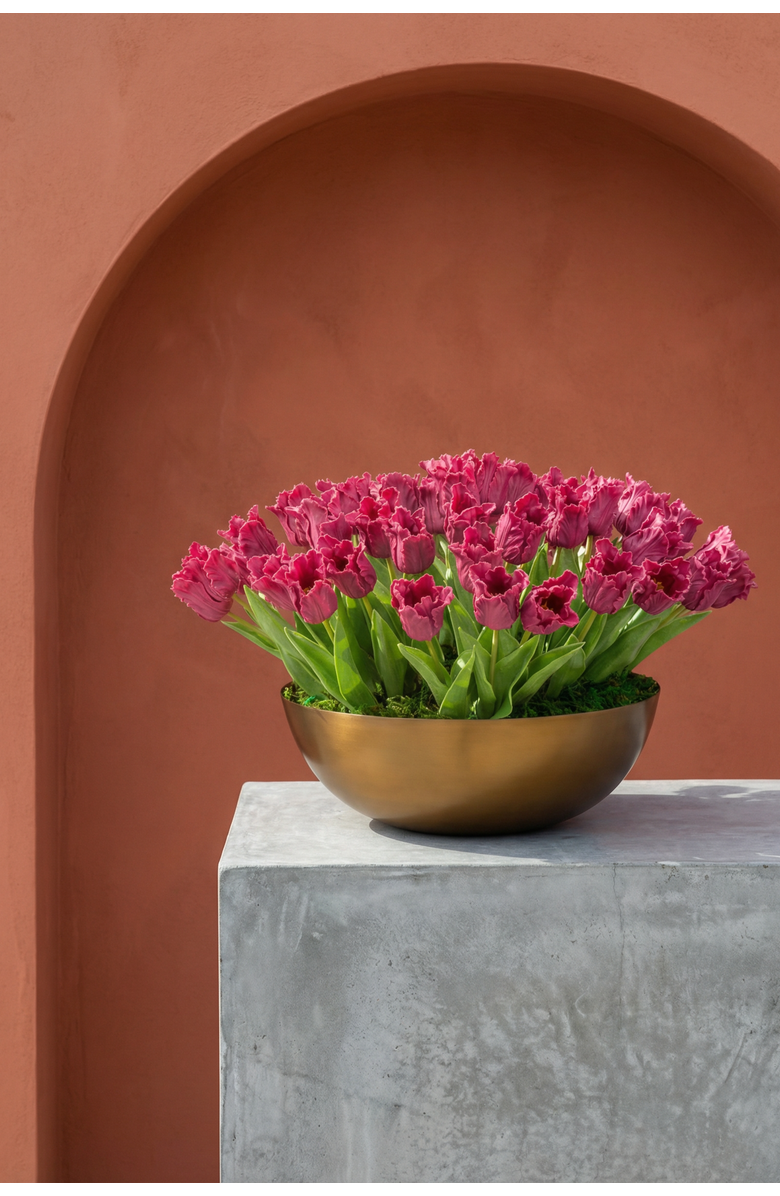 CocoBella Louisa RealTouch Tulip Arrangement, Alternate, color, Pink