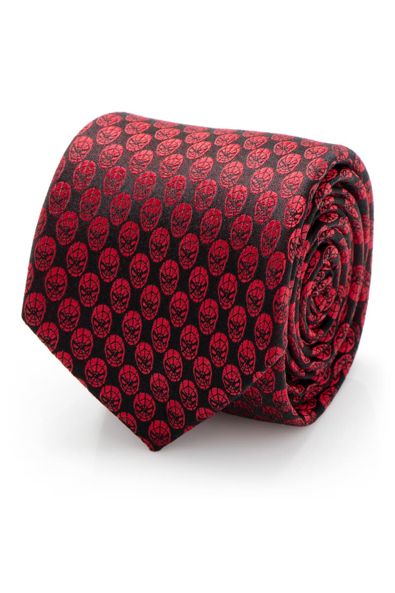 Spider-Man Silk Tie, Alternate, color, RED