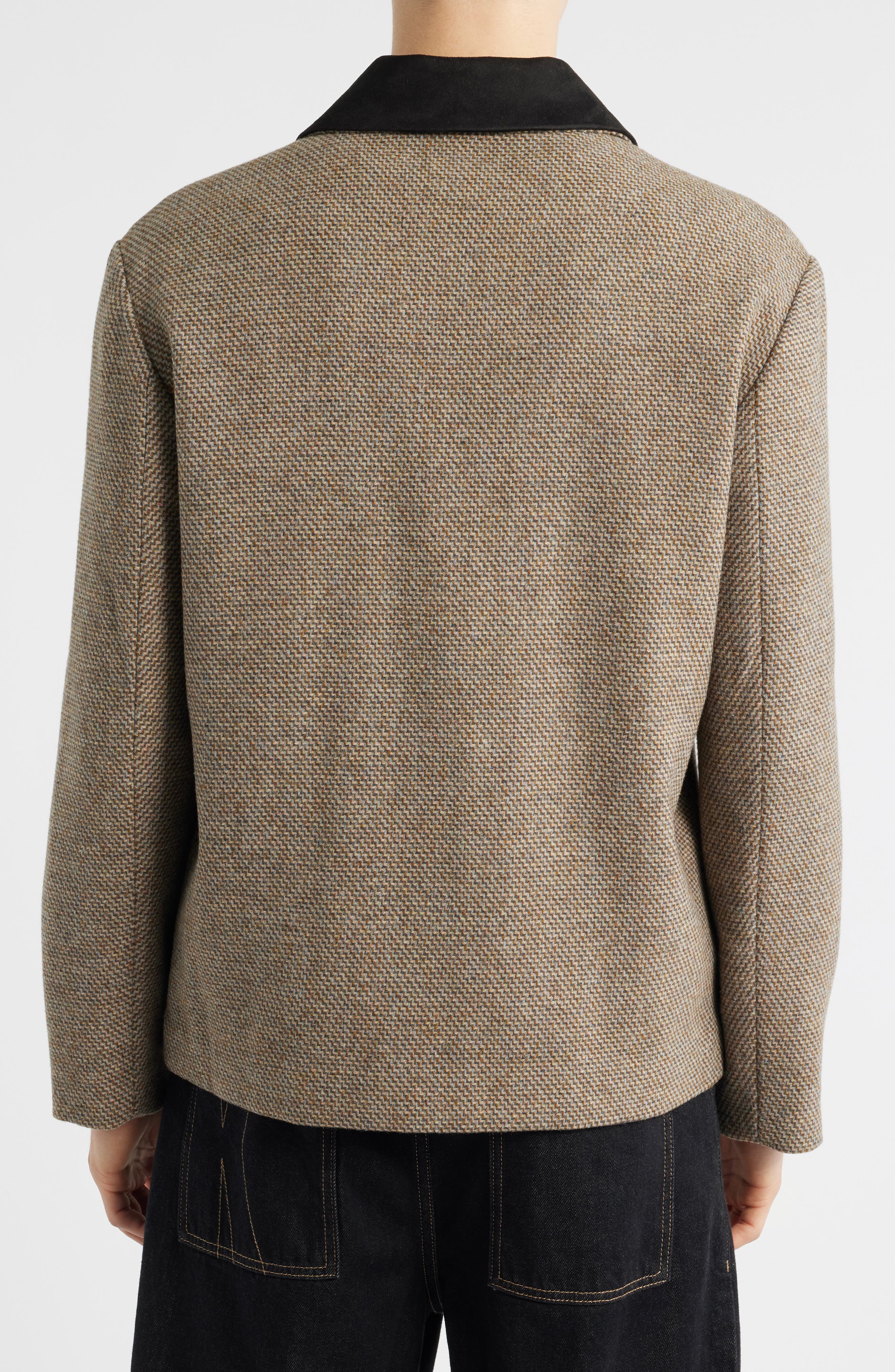 Tweed Wool Blend Zip-Up Jacket - image 2