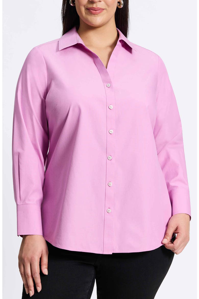 Mary Cotton Button-Up Shirt, Main, color, ROSE QUARTZ